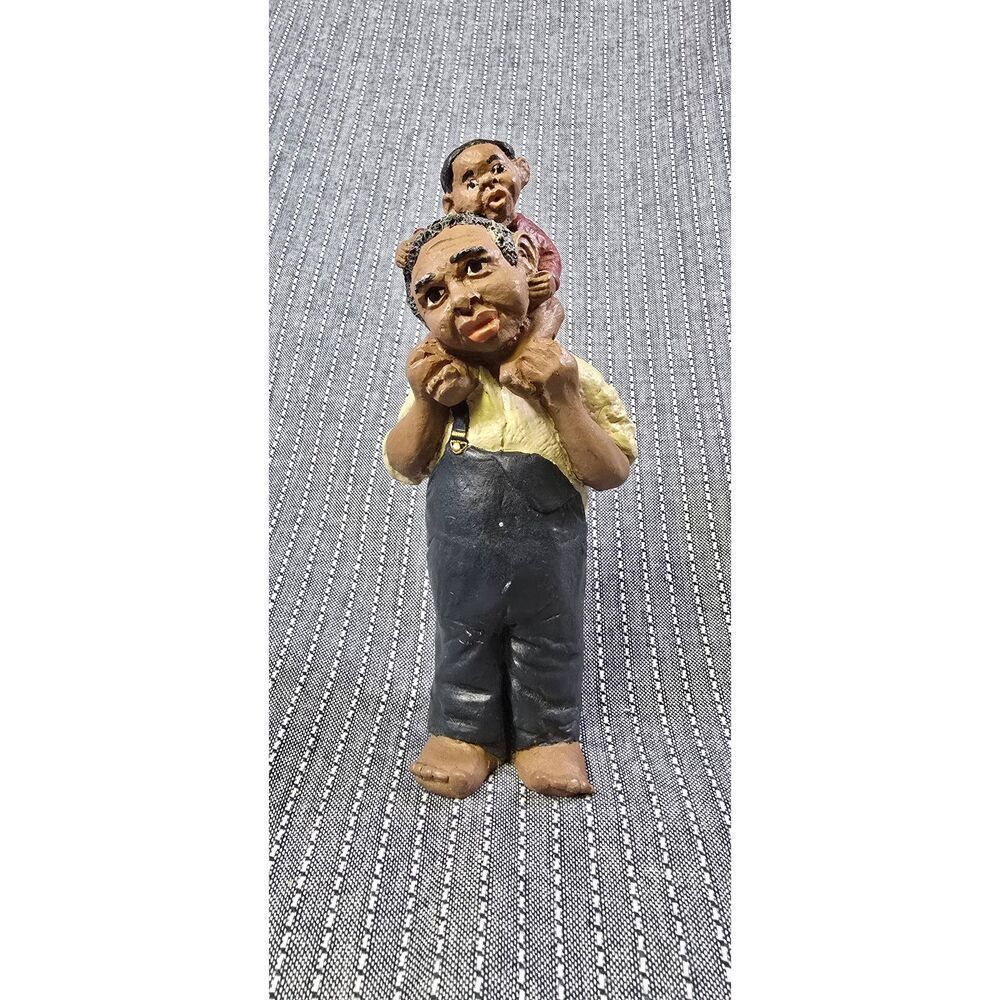 Piggy Back with Dad African American collectible figurine